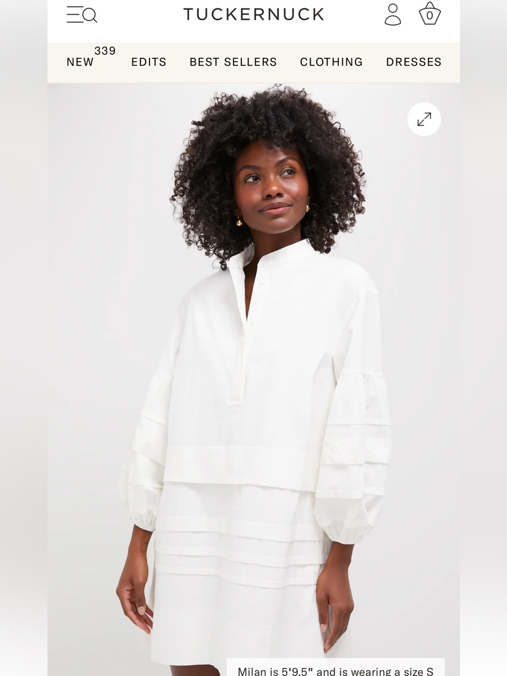 Tuckernuck White Tiered Puff-Sleeve Chelsea Tunic Dress